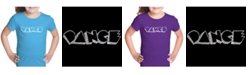 LA Pop Art Girl's Word Art T-Shirt - Different Styles of Dance